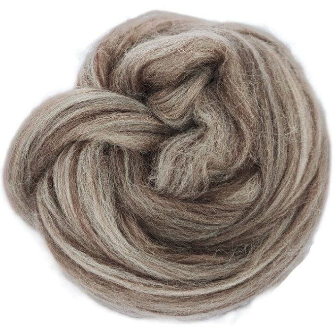 Laine peignée zebré chocolat blanc 