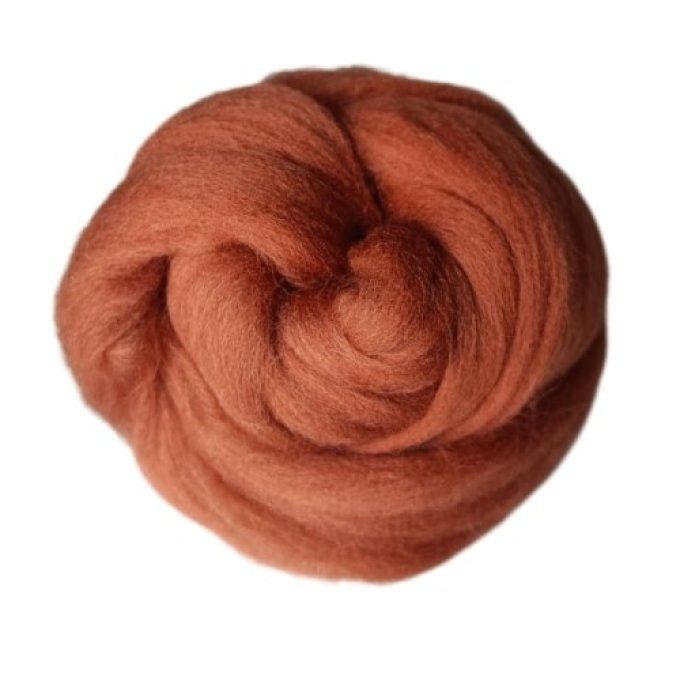 Laine peignée Rouille