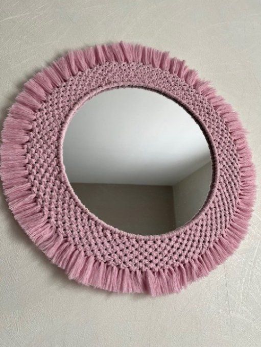Miroir Beige / Miroir Rose / Miroir Terracotta /Miroir Blanc /Miroir vieux rose 45 cm