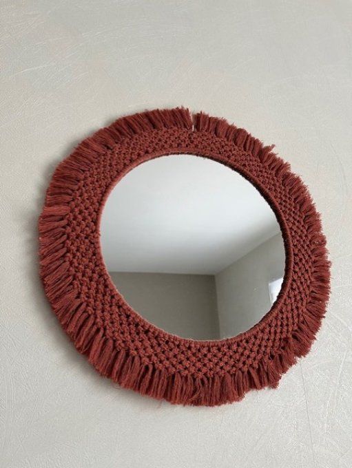 Miroir Beige / Miroir Rose / Miroir Terracotta /Miroir Blanc /Miroir vieux rose 45 cm
