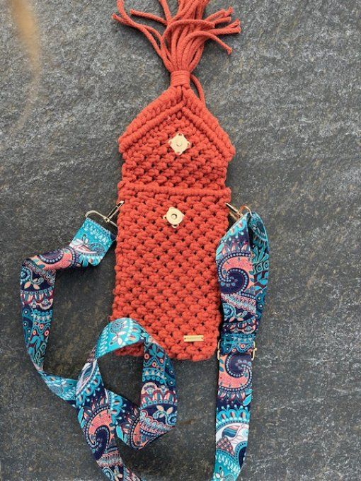 pochette de télephone terracotta 